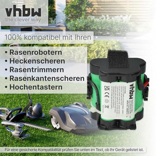 vhbw Li-Ion Akku 1500mAh (18V) für Rasenroboter Gardena R40 Li, R40li, R45 Li, R45Li wie 574 47 68-01, 505 69 73-20. - 2