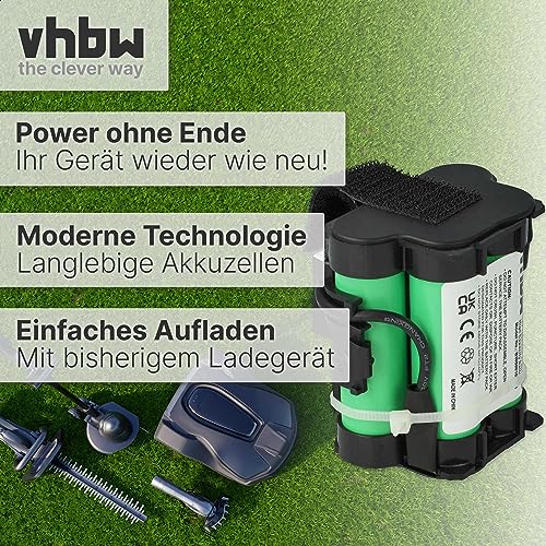 vhbw Li-Ion Akku 1500mAh (18V) für Rasenroboter Gardena R40 Li, R40li, R45 Li, R45Li wie 574 47 68-01, 505 69 73-20. - 3
