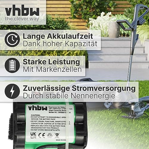 vhbw Li-Ion Akku 1500mAh (18V) für Rasenroboter Gardena R40 Li, R40li, R45 Li, R45Li wie 574 47 68-01, 505 69 73-20. - 4
