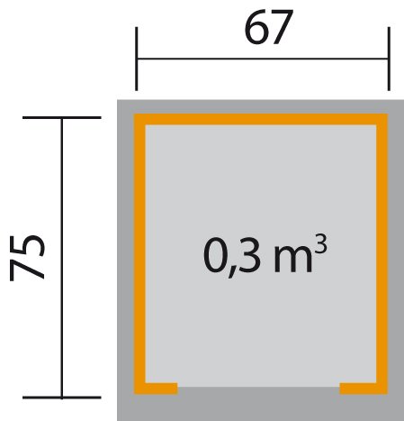 Weka Mährobotergarage, grau / weiß - 2