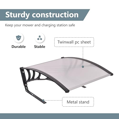 vidaXL Mähroboter Garage Dach Carport für Automower Rasenmäher 77x103x46 cm - 5