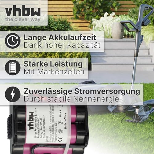 vhbw Li-Ion Akku 2000mAh (18V) für Rasenroboter Gardena R40 Li, R45Li, R70Li wie 574 47 68-01. - 4