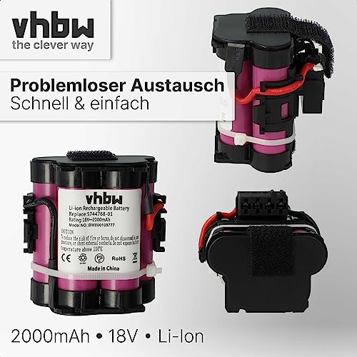 vhbw Li-Ion Akku 2000mAh (18V) für Rasenroboter Gardena R40 Li, R45Li, R70Li wie 574 47 68-01. - 5