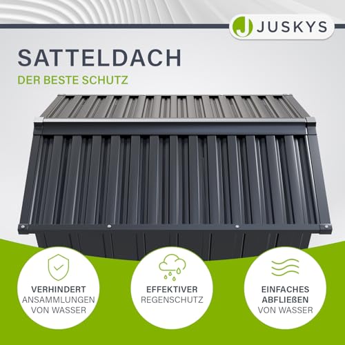 Juskys Metall Mähroboter Garage mit Satteldach - 4