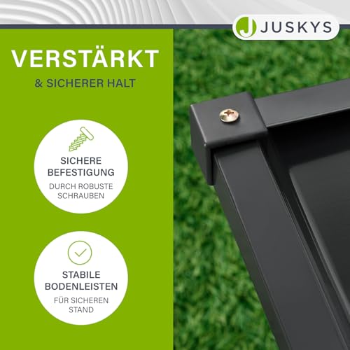 Juskys Metall Mähroboter Garage mit Satteldach - 6