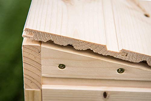 wortek Mähroboter Garage Carport Rasenmähger Roboter Rasenroboter Dach - aus Holz - fertig montiert mit Klappdeckel - 6