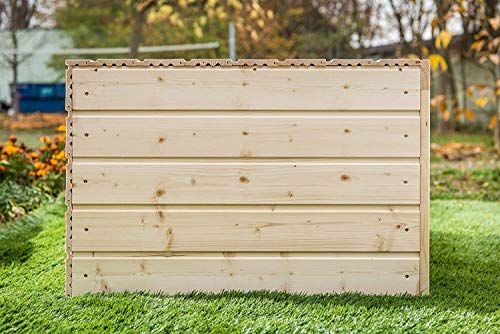 wortek Mähroboter Garage Carport Rasenmäher Roboter Rasenroboter Unterstand Dach - aus Holz - fertig montiert - 3