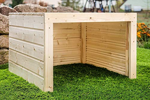 wortek Mähroboter Garage Carport Rasenmäher Roboter Rasenroboter Unterstand Dach - aus Holz - fertig montiert - 7