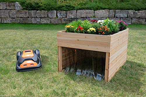 empasa bepflanzbare Rasenmäher Roboter Garage'PARKY' Mähroboter Überdachung Rasenmäher Haus und Hochbeet Pflanzbeet Kräuterbeet in einem - 2