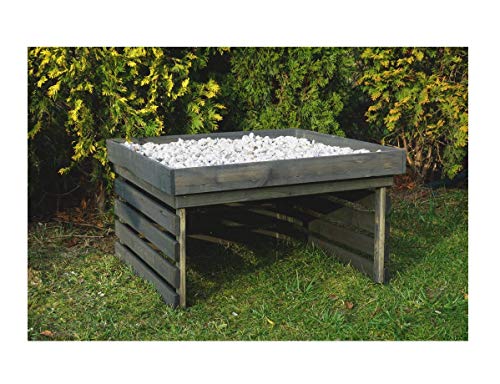 DIY Universal Mähroboter Mower Garage Dach Unterstand Grau Gebeizt mit Pflanzbeet - 4