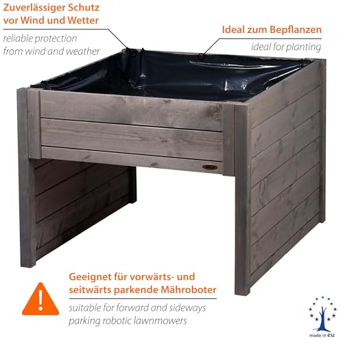 dobar Mährobotergarage mit integriertem Pflanzkasten - 3