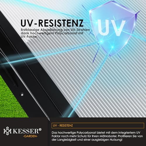 KESSER® Mähroboter Garage Dach Carport Überdachung für Mähroboter - 6