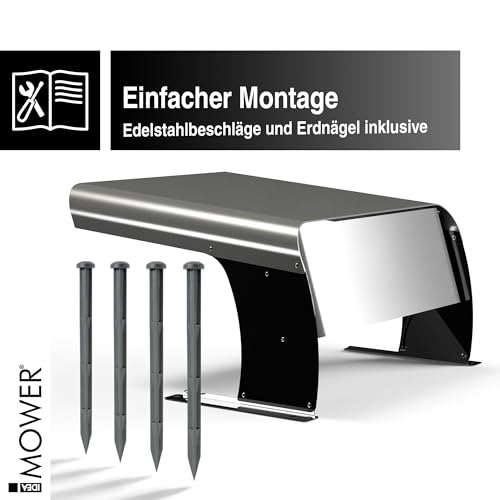 IDEA MOWER Garage für Worx LAndroid Mähroboter, Klappbare Überdachung für Landroid S, M und L Modelle-kompatible Automower-Abdeckung, Worx Landroid Garage - 5