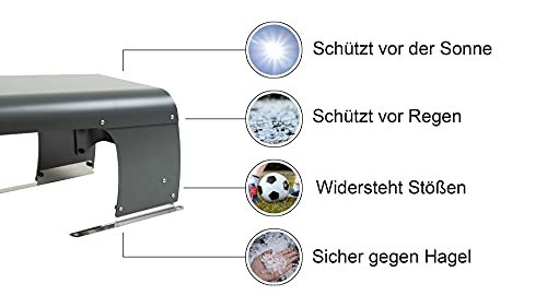 Idea Mower Garage für Mähroboter Vader Micro, Ambrogio Robot-kompatible Automower-Abdeckung, Überdachung Ladestation, Schutz aus Aluminiumlegierung, Schiebedach Oben - 5