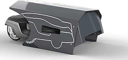 Mähroboter Garage, Rasenmäher, Rasenroboter Haus für Automower Husqvarna 305 310 315 315X, Zubehör, optimaler Sonnen- und Regenschutz für Rasenroboter und Ladestation - 4