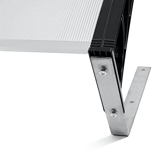 Zelsius Mähroboter Garage | 77 x 103 x 45,5 cm | transparent, mit Edelstahl Füße | Garage für Mähroboter, Überdachung für Rasenroboter, Rasenmähroboter Garage - 5