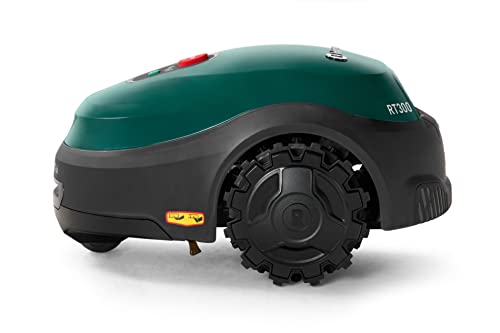 ROBOMOW RT300 Robotermäher/Rasenroboter für Flächen bis 300 qm | 4,3 Ah; 18cm Schnittbreite; einfache Installation, selbstreinigend und inkl. schwimmendem Mähdeck, Mulchreiniger - 4