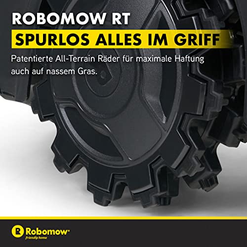 ROBOMOW RT300 Robotermäher/Rasenroboter für Flächen bis 300 qm | 4,3 Ah; 18cm Schnittbreite; einfache Installation, selbstreinigend und inkl. schwimmendem Mähdeck, Mulchreiniger - 8