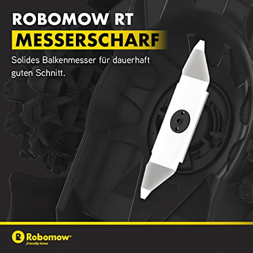 ROBOMOW RT300 Robotermäher/Rasenroboter für Flächen bis 300 qm | 4,3 Ah; 18cm Schnittbreite; einfache Installation, selbstreinigend und inkl. schwimmendem Mähdeck, Mulchreiniger - 10