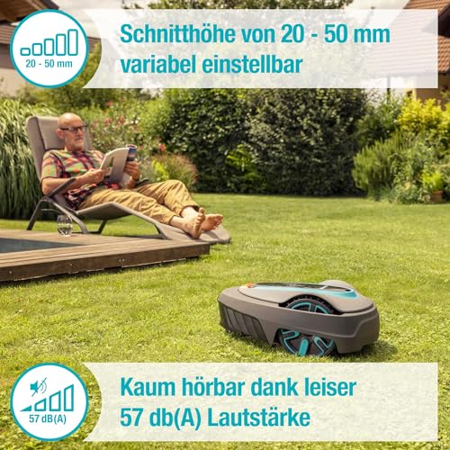 Gardena Mähroboter smart SILENO City 600 m² Set: Innovative LONA AI-Technologie, Steuerung per App, SensorControl, für Steigungen bis zu 35 Prozent, inkl. smart Gateway, DE-Version (19603-60) - 4