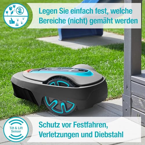 Gardena Mähroboter smart SILENO City 600 m² Set: Innovative LONA AI-Technologie, Steuerung per App, SensorControl, für Steigungen bis zu 35 Prozent, inkl. smart Gateway, DE-Version (19603-60) - 7