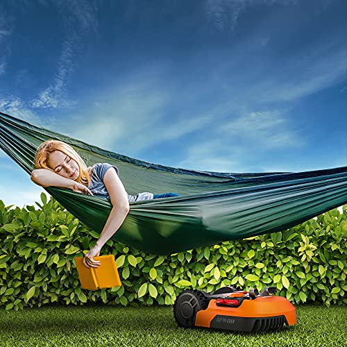 WORX Landroid WR169E Mähroboter mit Begrenzungskabel für Gärten bis 300m² - AIA Navigation - App Steuerung, WLAN, Bluetooth - Cut-to-Edge - 16 cm Schnittbreite - 30-60 mm Schnitthöhe - 8