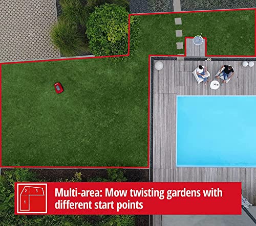 Einhell Mähroboter FREELEXO 1200 LCD BT (für bis zu 1200 m², Multizonen-Mäher, Bluetooth App-Steuerung, für Steigungen bis 35%, inkl. PXC-Akku und Installationszubehör) - 8