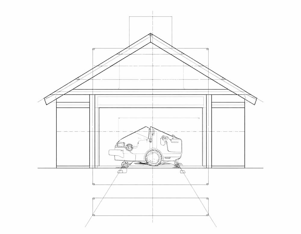 Skizze für Maehrobotergarage Skizze für Maehrobotergarage