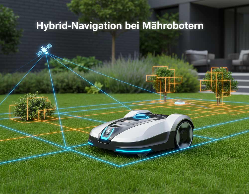 Hybrid-Navigation bei Mährobotern Hybrid-Navigation bei Mährobotern
